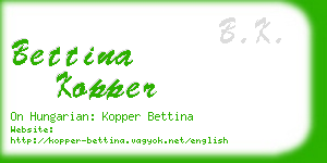 bettina kopper business card